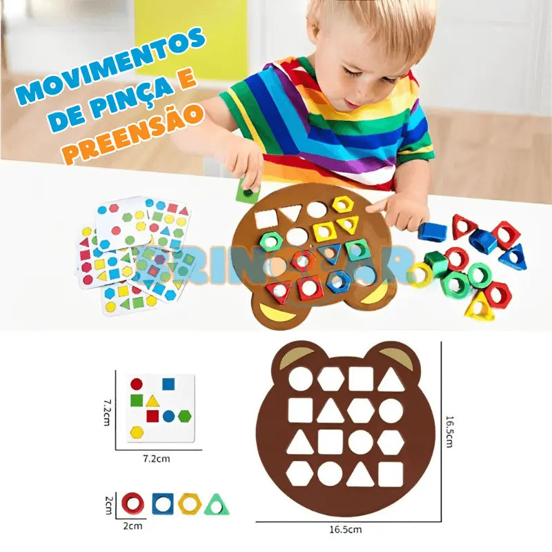 Jogo Batalha Geométrica Montessori (Campainha Grátis)