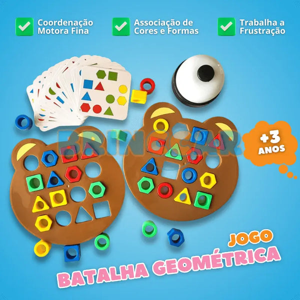 Jogo Batalha Geométrica Montessori (Campainha Grátis)